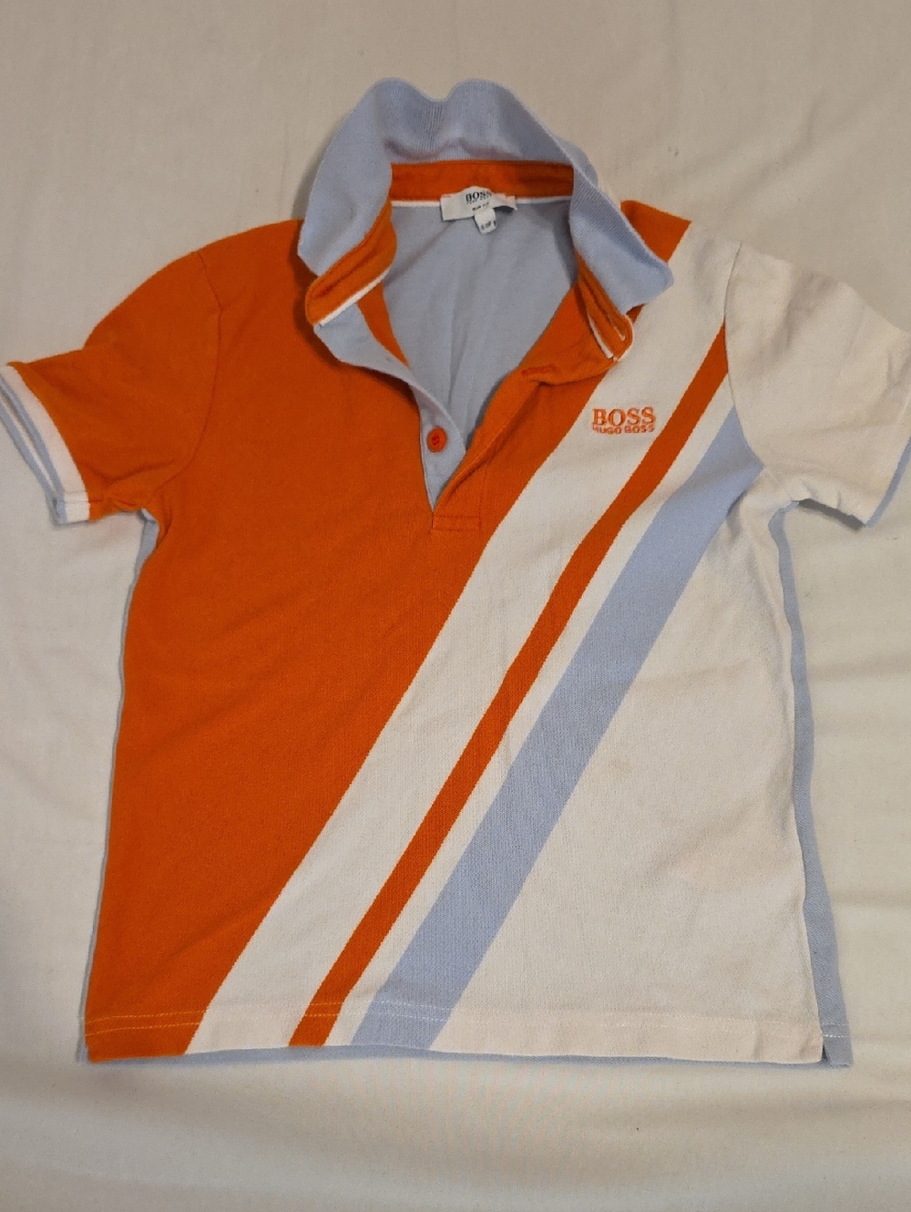 Boss Orange, Light Blue & White Boys' Polo